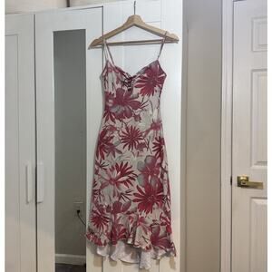 Jane Norman 90s Y2K Floral Dress M/L Bodycon Flare Midi VTG Feminine Romantic